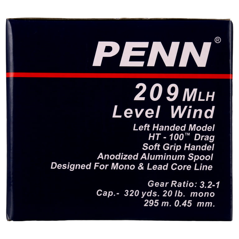 PENN General Purpose Level Wind Conventional Fishing Reel, Size 209