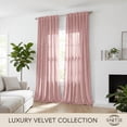 thumbnail image 5 of SNITIE Velvet Curtains 2-Panel Set – Light Filtering Thermal Insulated Drapes, Rod Pocket & Back Tab Design for Living Room, Bedroom, Office, 5 of 8