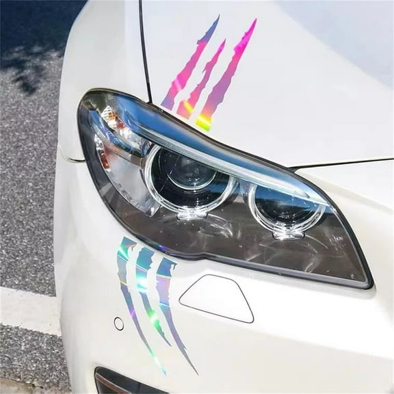 HHBEAUTY Ghost Claw Mark Decals for Car, Headlight Sticker Waterproof Vinyl Stripes Scratch Decal, Monster Claw Scratch Mark Sticker Car Exterior Decor for SUV Pickup Truck
