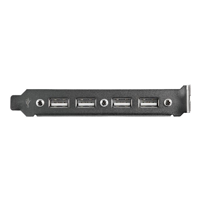 StarTech.com 4 Port USB A Female Slot Plate Adapter - USB panel - 4 pin USB Type A (F) (USBPLATE4) - USB panel - USB (F) to 9 pin IDC (F)