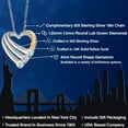 thumbnail image 2 of 925 Silver and 10K Yellow Gold Simulated White Opal and White Lab Grown Diamond Heart Pendant for Women | 0.87 Cttw | Gemstone October Birthstone | Round Cabochon 4MM | With 18 inch Chain, 2 of 6