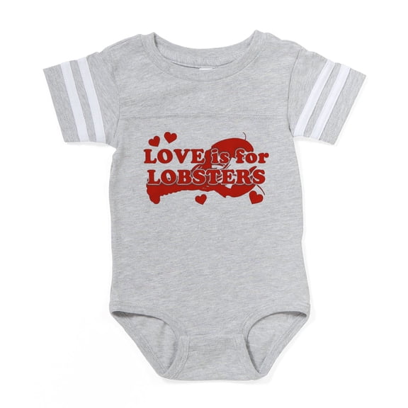 CafePress - Love Is For Lobsters_Wh - Cute Infant Baby Football Bodysuit