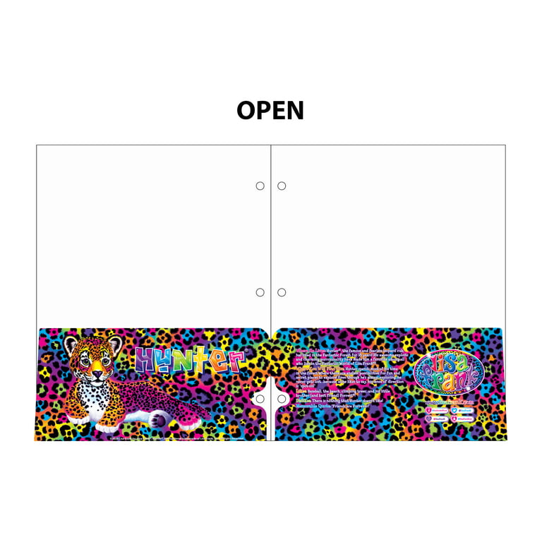 NEW Lisa Frank Retro Glitter Rainbow Mischief 1 Subject Spiral Notebook  70p,Wide