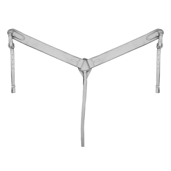 White Leather Breast Collar