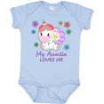 thumbnail image 3 of Inktastic My Auntie Loves Me- cute unicorn Boys or Girls Baby Bodysuit, 3 of 5