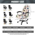 thumbnail image 5 of SCRAWLGOD Cat Paws Stripe Cozy Office Chair Cover with Armrest Protector 3 PCS Crease Resistant Boss Chair Slipcover Washable Breathable High Back Chair Covers, S, 5 of 7