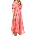 thumbnail image 4 of Sakkas Melika Tie Dye Caftan Dress - Red - One Size, 4 of 5