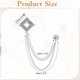 thumbnail image 2 of Broche de Cadena Hueca Vintage para Hombres, Cadena de Borlas Plateada con Piedra Blanca Colgante para Chaleco de Traje Tuxedo Prom Boda Fiesta de Cumpleaños Banquete, 2 of 6