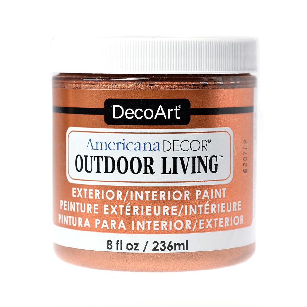 Americana Decor Outdoor Living Paint copper, 8 oz. (pack of 3