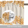 thumbnail image 6 of Honey Sweet Valance Curtain Vintage Bees Spring Insects Linen Texture Window Valances Rod Pocket Short Curtains Window Treatments for Kitchen Bedroom Bathroom Laundry 60" x 18", 6 of 9