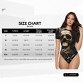 thumbnail image 2 of Rateoe Gold Rose Skull Printed Women Rash Guard Short Sleeve,Tummy control Swimsuit Surfing Swimsuit Bathing Suit Short-sleeved Onesie UPF 50+, 2 of 6