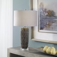thumbnail image 3 of Uttermost Nettle Ceramic and Crystal Textured Table Lamp in Gray, 3 of 7