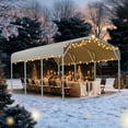 thumbnail image 2 of Quictent 10x15 ft Metal Roof Carport Kits Hard Top Garage Heavy Duty Steel Car Canopy, 2 of 7