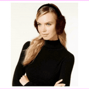 Surell Rabbit Fur Earmuff Velvet Headband Wine with Black Headband