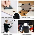 thumbnail image 3 of 36-Pack Heavy Duty Hook and Loop Coin Dots, Strong Sticky Back Coins, Self-Adhesive Dot Tape, Super Sticky Round Sticky Pads for Carpets (Round 50mm, Black), 3 of 5