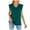 Dark Green, variant on Nylon Tops Women Clothes Women Womens Summer New Solid Color V Neck Cap Shoulder Sleeve Loose Sleeveless T Shirt Vest Women