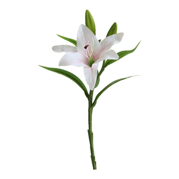 Artificial Flowers Big Sale! Nomeni Artificial Lily-Flowers with 1 Full-Bloom Flower Heads and 2 Buds Wedding Party Office Home Decor, 1X Artificial Lily Flower