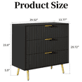 thumbnail image 2 of 3 Drawer Dresser for Bedroom, Modern Fluted Dressers Chest of Drawers, Wide Wood Storage Dresser Organizer, Dresser TV Stand for Bedroom, Living Room, 2 of 7