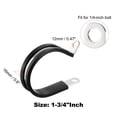 thumbnail image 2 of Uxcell 40pcs Stainless Steel Cable Clamps 1-3/4 Inch Rubber Cushioned Insulated Clamp for Tube Pipe Wire Cord, 2 of 7