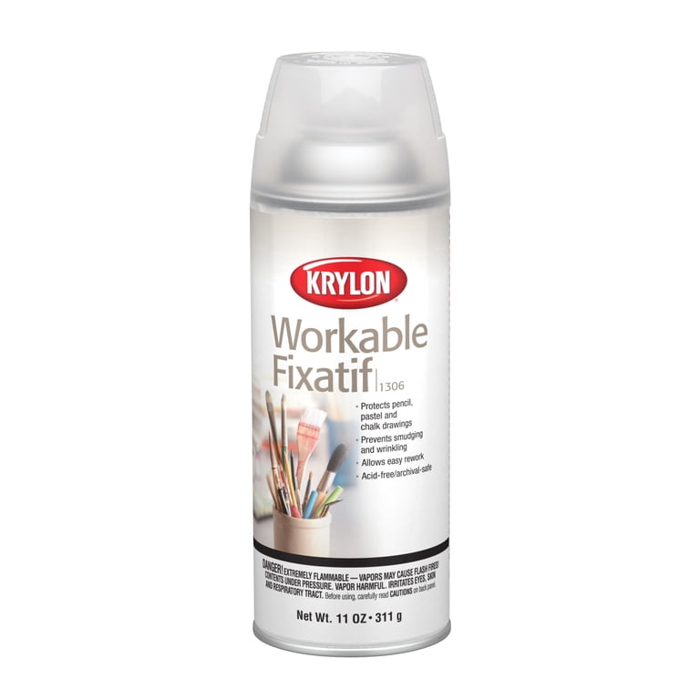 Krylon Workable Fixatif Spray Coating, Clear Satin photo 2