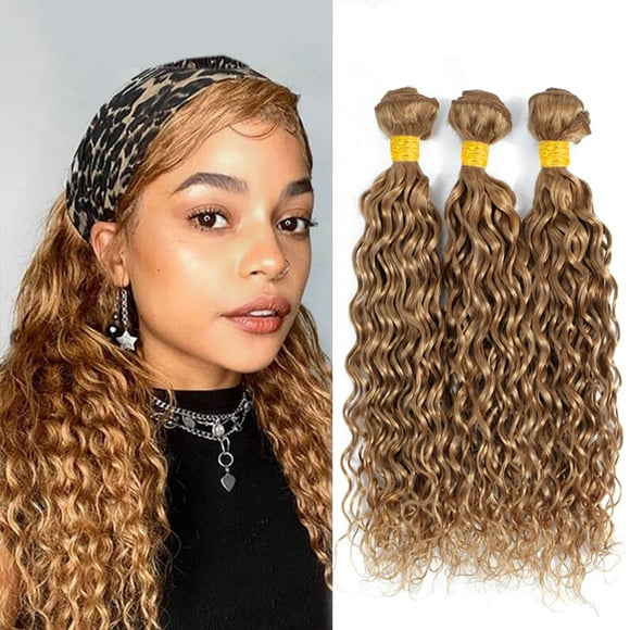 Hair Bundles Biliisyff Honey Blonde #27 Water Wave, 20-24 pulgadas