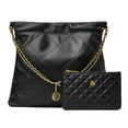thumbnail image 1 of Bolso DORIS&JACKY de piel acolchada para mujer negro, 1 of 7