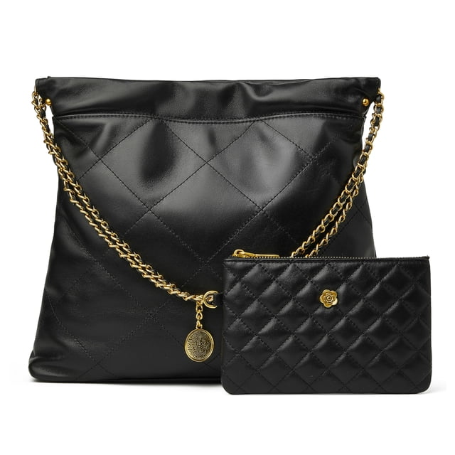 Bolso DORIS&JACKY de piel acolchada para mujer negro