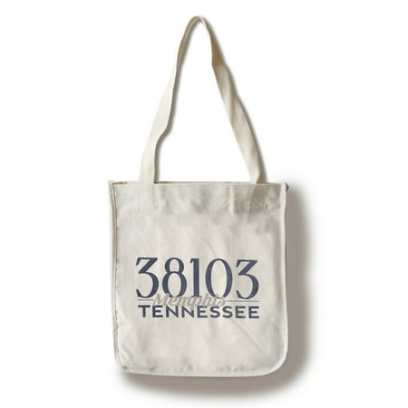 Memphis, Tennessee - 38103 Zip Code (Blue) - Lantern Press Artwork (100% Cotton Tote Bag -