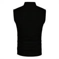 thumbnail image 5 of Penkiiy Men's Full-zip Polar Fleece Vest Lightweight Sleeveless Jacket Black, 5 of 5