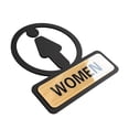 thumbnail image 1 of Señal de identificación de baño BLESIY Placas de puerta acrílicas MUJER, 1 of 8