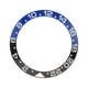 thumbnail image 1 of Anillo de inserción de bisel de reloj azul y negro de 38 mm de diámetro Anillo de inserción de bisel de reloj de pulsera GMT de cerámica con caracteres blancos, 1 of 14