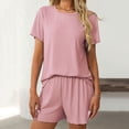 thumbnail image 5 of Women's Summer 2 Piece Shorts Set Sleeveless Top Tank Top And High Waist Shorts Bodysuit Pocket plus Size Sleep Tee Womens Short Sleeve Top Business for Women plus Size plus Size V Neck Shirts Shirts, 5 of 8