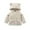 Beige, variant on Boys Winter Hooded Jacket Soft Thick Zip Up Coat For Toddler Kids Cold Weather Outerwear