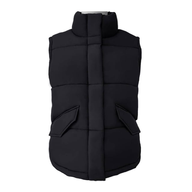 Chaleco George Talla G Puffy Capitonado Negro