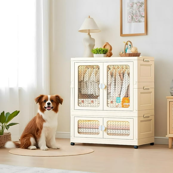 Garde-robe Pliable et Portable - Placard avec Armoire de Rangement pour Chambre, Dortoir et Salon