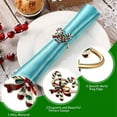 thumbnail image 4 of 18Pcs Christmas Napkin Rings Xmas Napkin Holder Rings Wreath for Holiday Dinner Table Decoration, 4 of 7