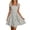 Gray, variant on Eawtki Women's Square Neck Sleeveless Mini Dress Striped Pattern Bow Tie Shoulder Fit And Flare Casual Summer Dress