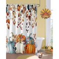 thumbnail image 2 of Thanksgiving Pumpkin Shower Curtain Set ，Waterproof Fabric Shower Curtains Eucalyptus Leaves Farmhouse Shower Curtains for Bathroom,Bathroom Decor 48"x72", 2 of 7