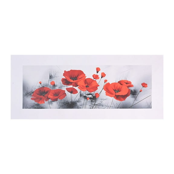 Single Red Flower Canvas Printed Painting Picture Home Wall Decor Smile Home