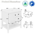 thumbnail image 2 of Eclife 30" Freestanding Bathroom Vanity Set with Vessel Sink, Faucet and Drain, 2 of 10