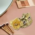 thumbnail image 4 of Unique Bargains 1 Pc Floral Sequins Half Face Party Mask for Masquerade Party Gold Tone, 4 of 4