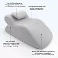 thumbnail image 6 of ColourTree Grey Adult Ergonomic Memory Foam Bed Triangle Wedge Pillow Headboard with Face Down Massage Prone Pillow Function for Reading, with Washable Cover, 6 of 7