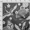 thumbnail image 3 of oneOone Velvet Dark Gray Fabric Asian Japanese Pattern Sewing Craft Projects Fabric Prints By Yard 58 Inch Wide, 3 of 4