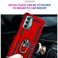 thumbnail image 4 of TJS for Motorola Moto G 5G 2022 Phone Case, with Tempered Glass Screen Protector, Impact Resistant Metal Ring Magnetic Support Kickstand Drop Protector Cover for Moto G 5G 2022 (Red), 4 of 7