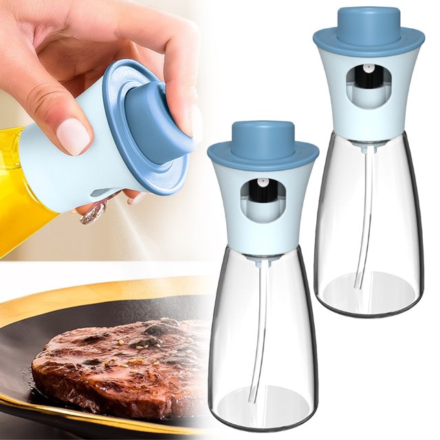 melotizhi 2pc Can Oil Can Multi Purpose Can And Watering Transparent Makeup Watering Kitchen Spraying Kitchen,Dining & Bar, Blue