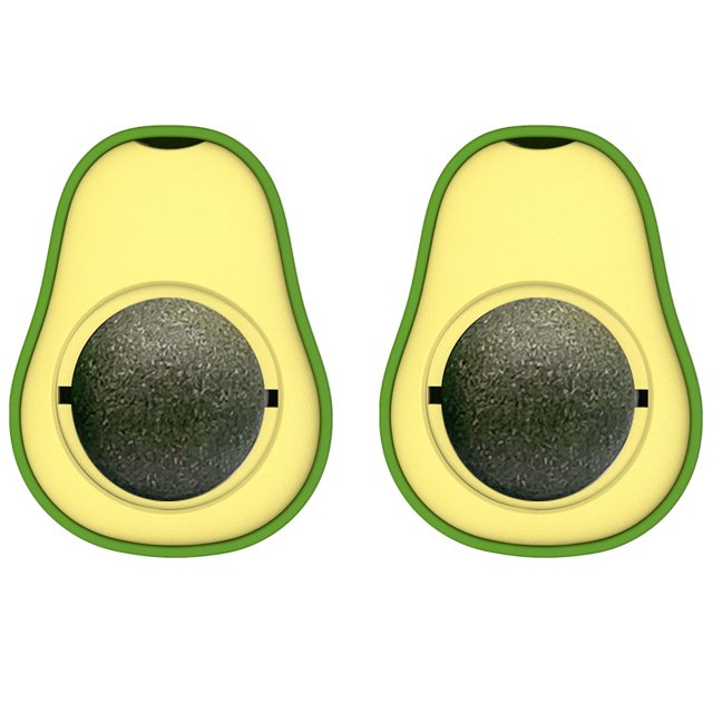 2 uds pelota de hierba gatera de juguete creativa aguacate pelota de hierba gatera gatito juguete gato lamiendo bola