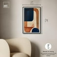 thumbnail image 5 of Blue With Cream Canvas Midcentury Abstract Wall Art by Art Remedy, Black Frame, 16" x 24", 5 of 7