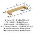 thumbnail image 4 of Amerock Monument 3-3/4 inch Center-to-Center Champagne Bronze Cabinet Pull, 10 Pack, 4 of 6
