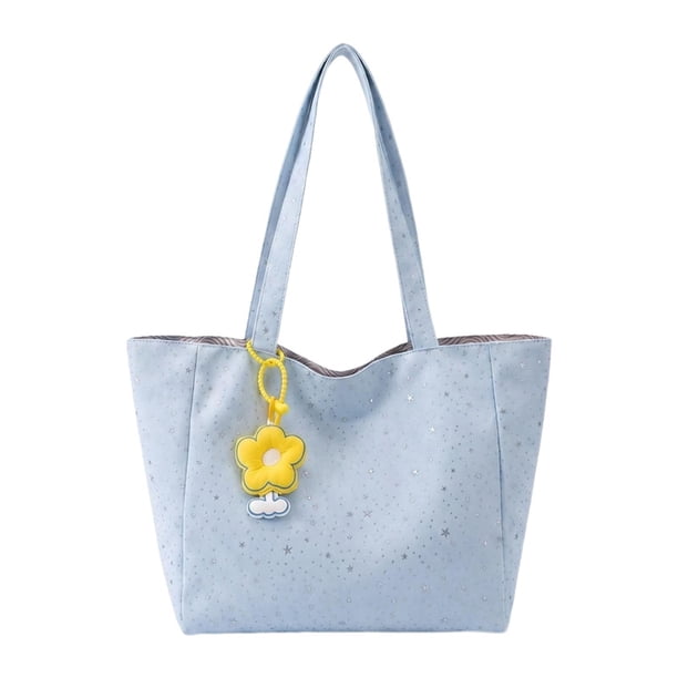 Bolso tote para mujer, multiusos, reutilizable, ideal para regalos, compras, gimnasio, picnic o trabajo. Azul