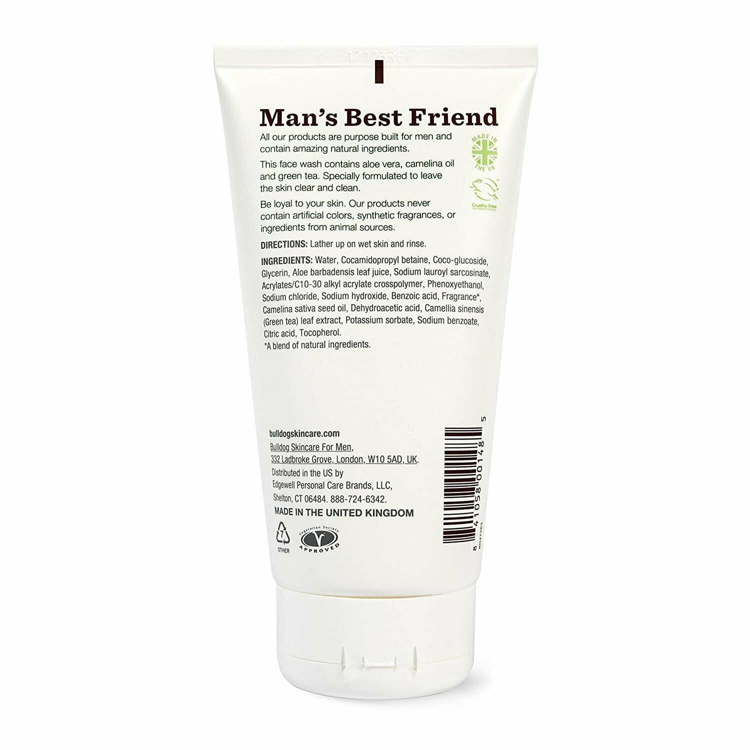 Bulldog Skincare for Men Original Face Wash 5 Oz, 5-Pack